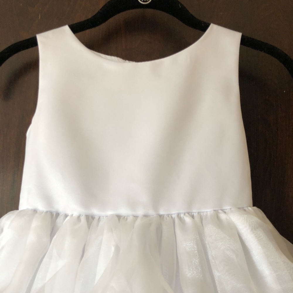 Beautiful solid white girls dress WONDER GIRL size 8 communion flower girl - Picture 4 of 12